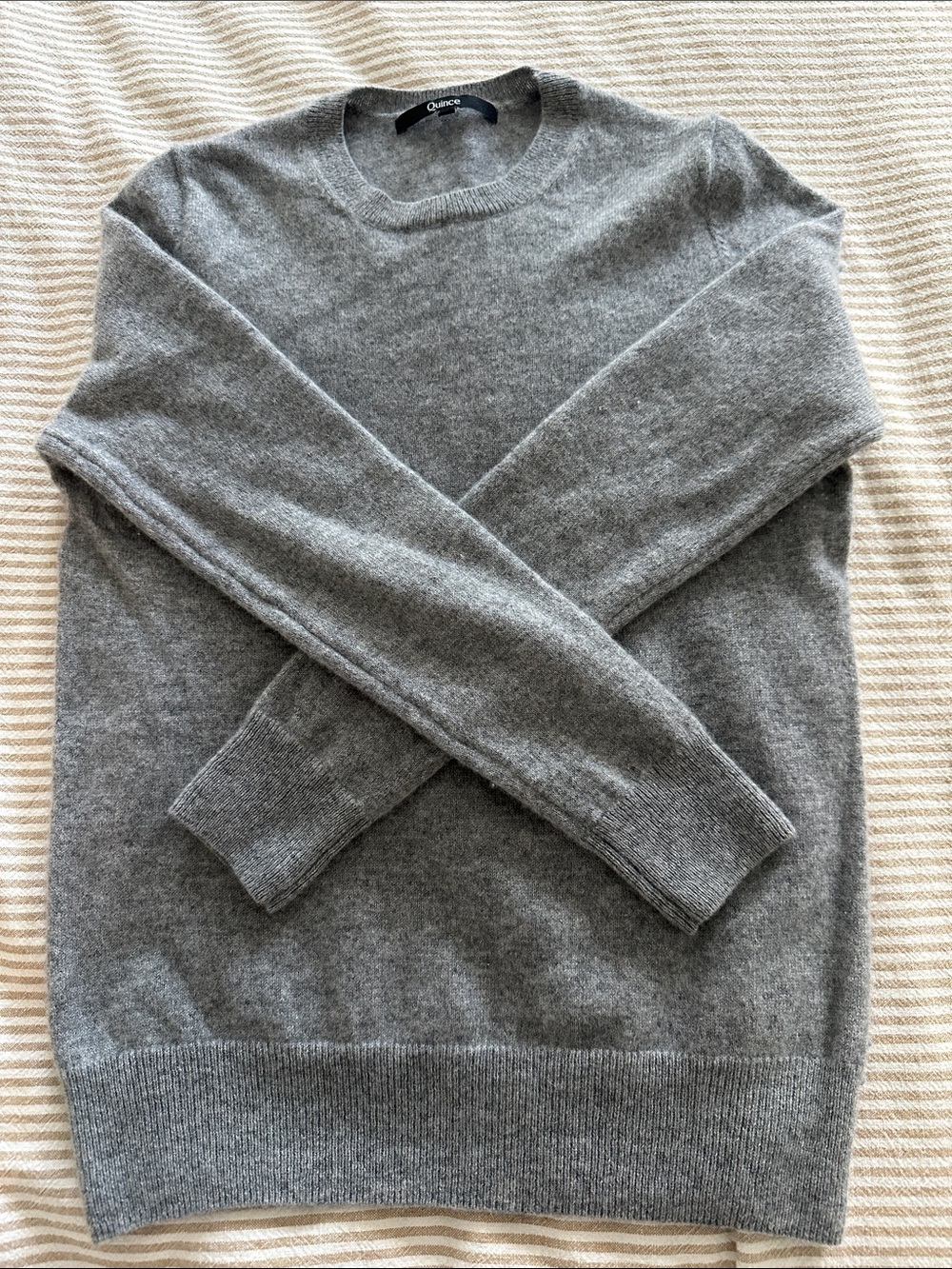 Quince heather gray Cashmere Crewneck Sweater